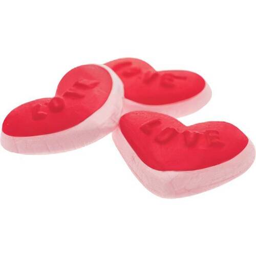 Danish Raspberry Marshmallow Hearts (3oz)