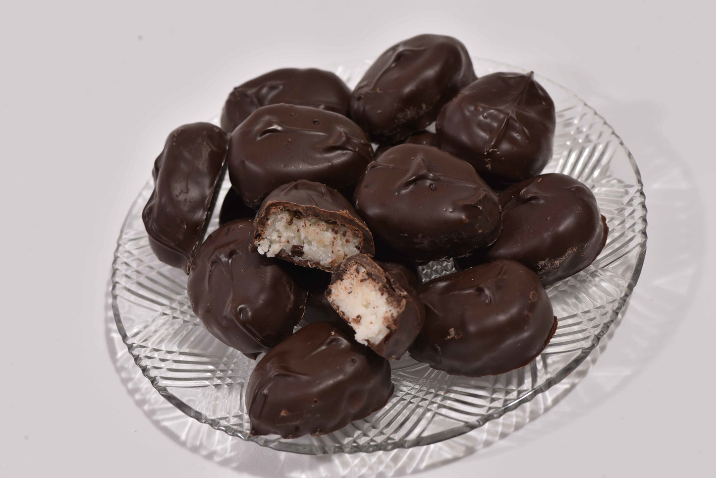 Dark Chocolate Coconut Eggs (Half Pound Box) - Conrad's Confectionery