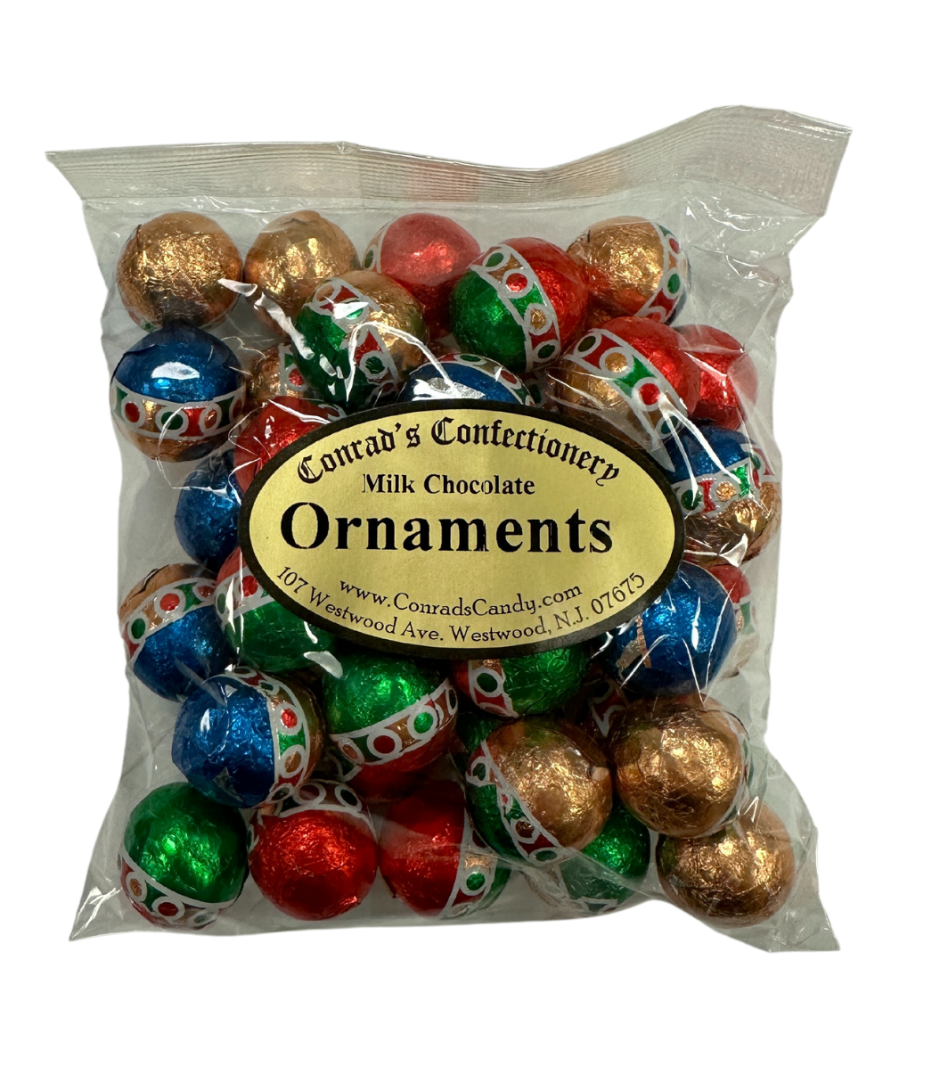 Milk Chocolate Foiled Ornaments (8 oz)