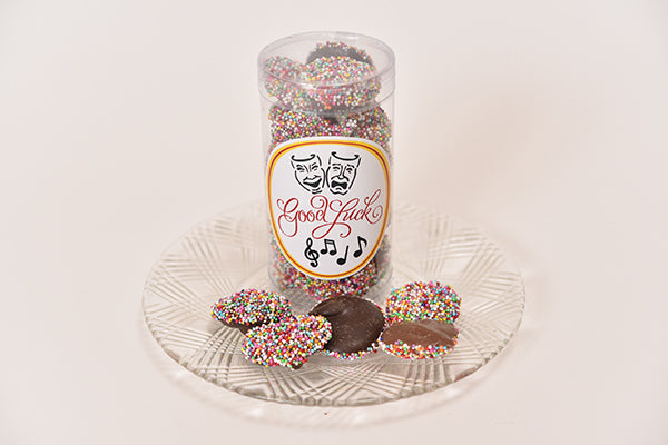 Milk/Dark Chocolate Non Pareils Favor Tube