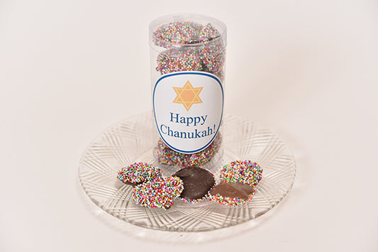 Milk/Dark Chocolate Non Pareils Favor Tube