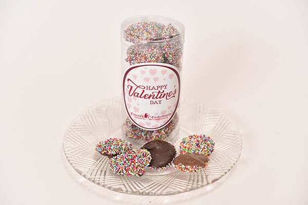 Milk/Dark Chocolate Non Pareils Favor Tube