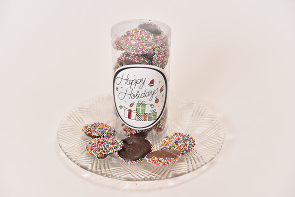 Milk/Dark Chocolate Non Pareils Favor Tube