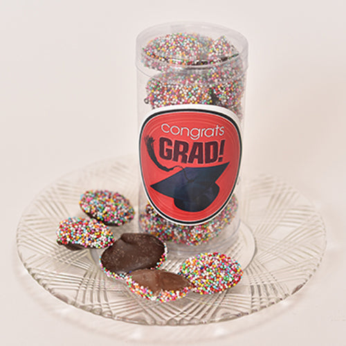 Milk/Dark Chocolate Non Pareils Favor Tube