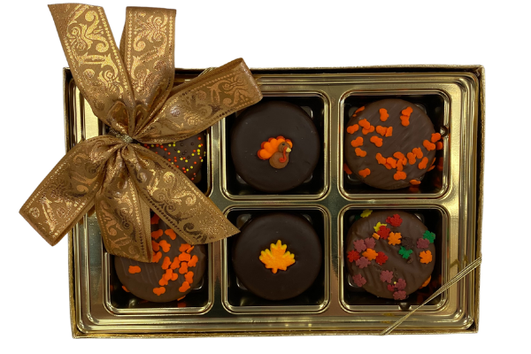 Fall themed Chocolate Covered Oreo Box (6 Pack)