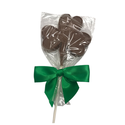 Milk Chocolate Shamrock Pop W/ Ribbon