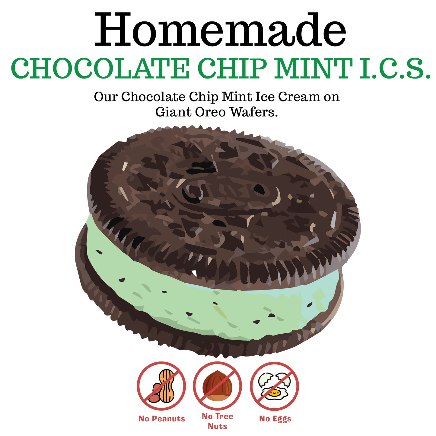 Chocolate Chip Mint Ice Cream Sandwich