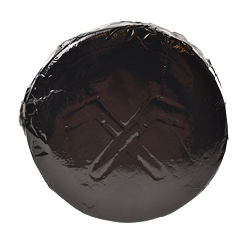Milk Chocolate Black Foil Hockey Puck