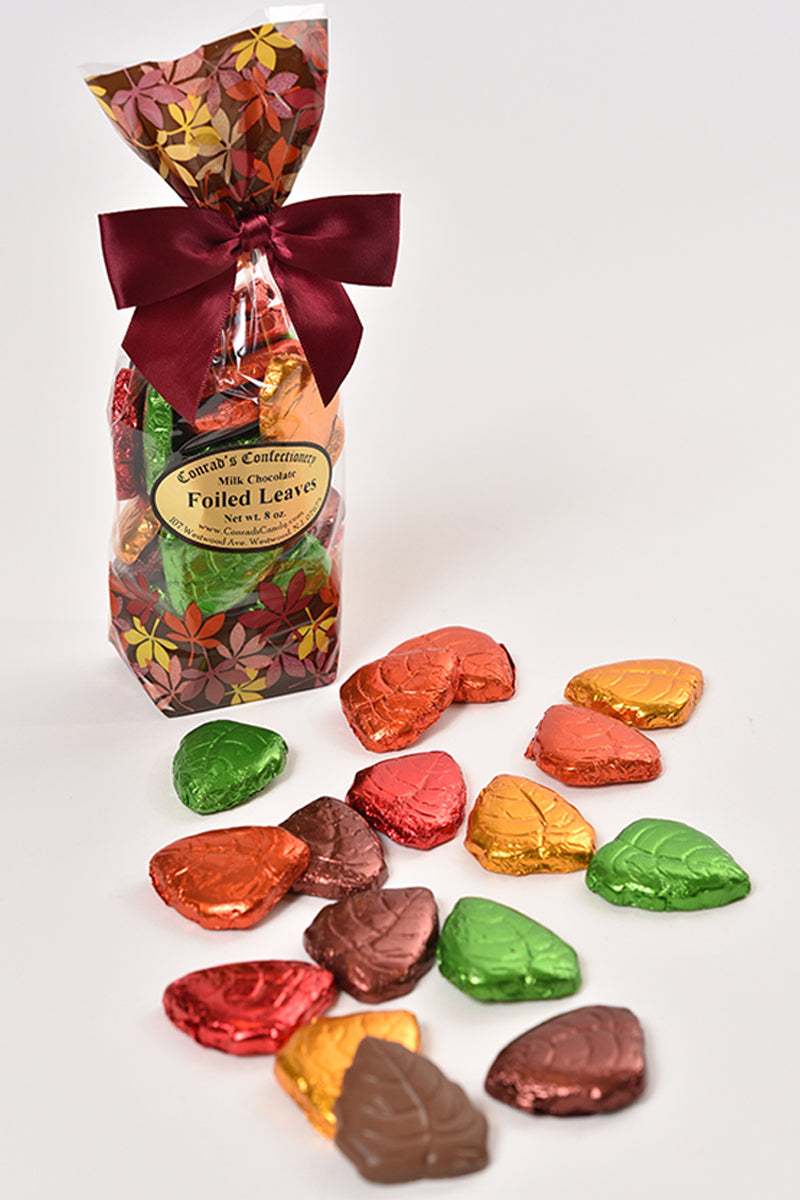 Milk Chocolate Foiled Leaves- 8 oz - Conrad's Confectionery