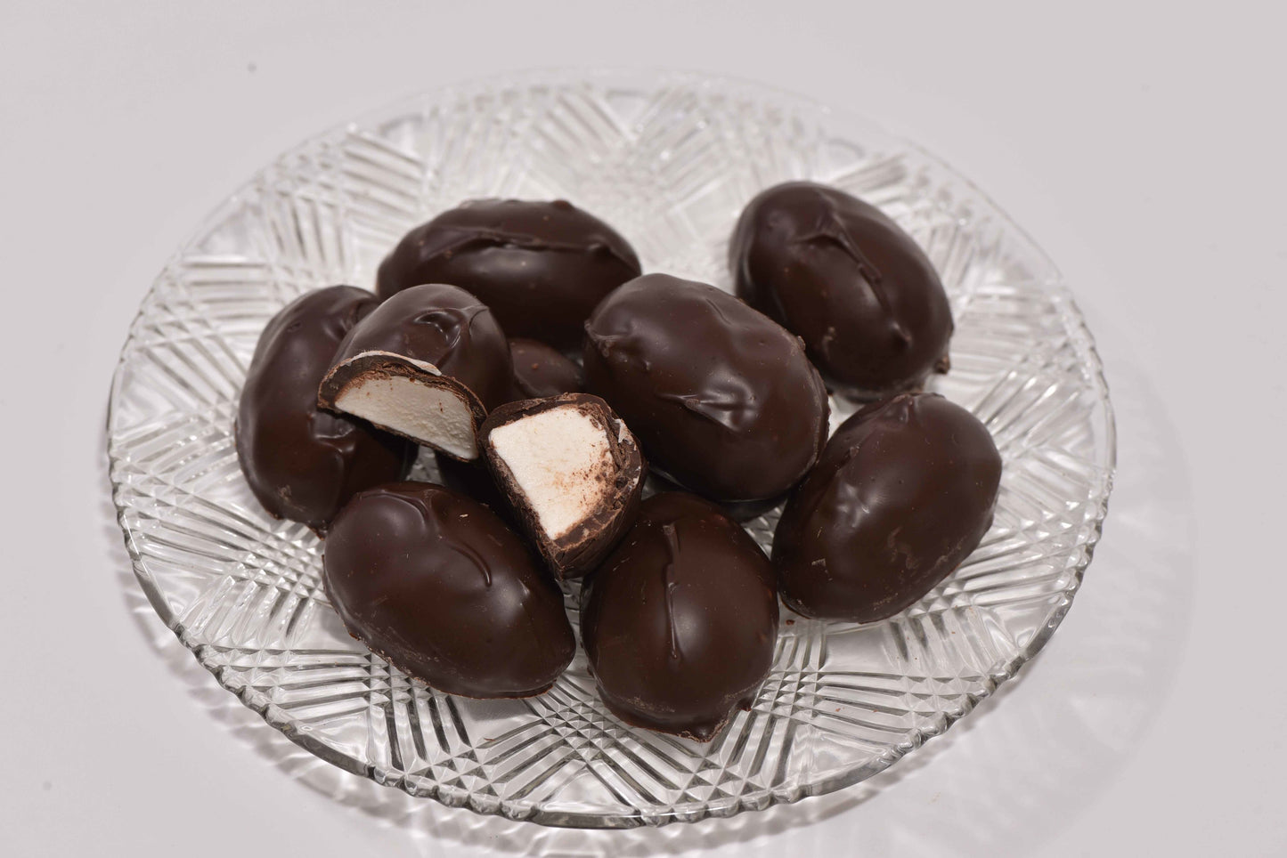 Dark Chocolate Marshmallow Eggs (Half Pound Box) - Conrad's Confectionery