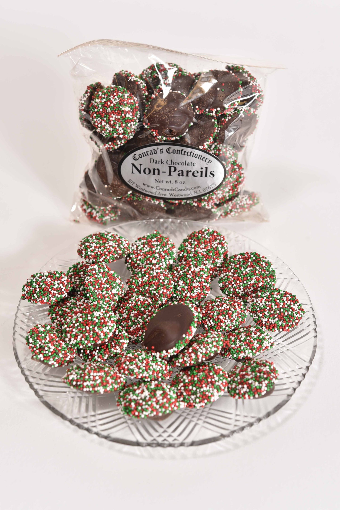 Dark Chocolate Non Pareils (4oz) - Conrad's Confectionery