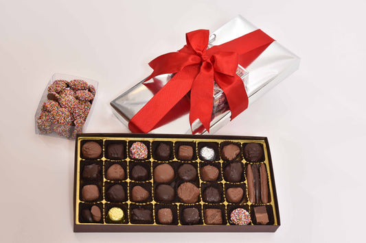 2 Tier Medium Assorted Gift Box w/ Non-Pariel box - Conrad's Confectionery