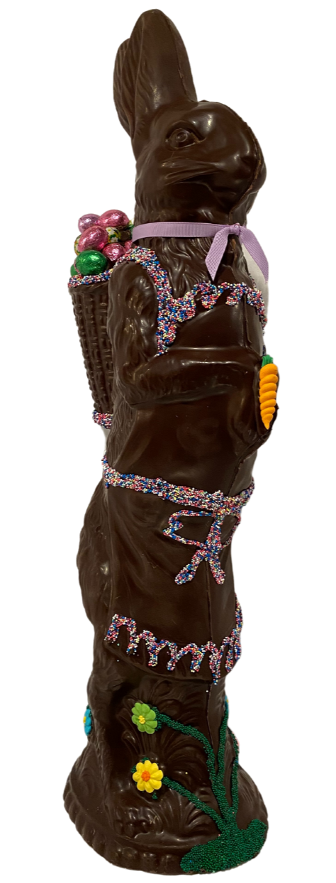 26" Dark Chocolate Easter Bunny # 103 - "Large Apron Bunny"