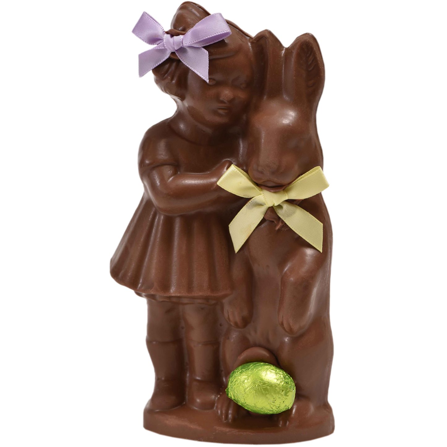6.75" Milk Chocolate Easter Bunny "Girl with Bunny"