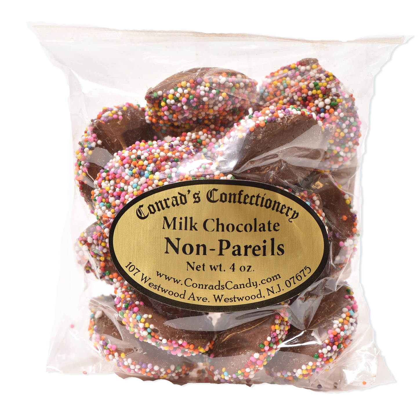 Milk Chocolate Non Pareils- 4 oz bag