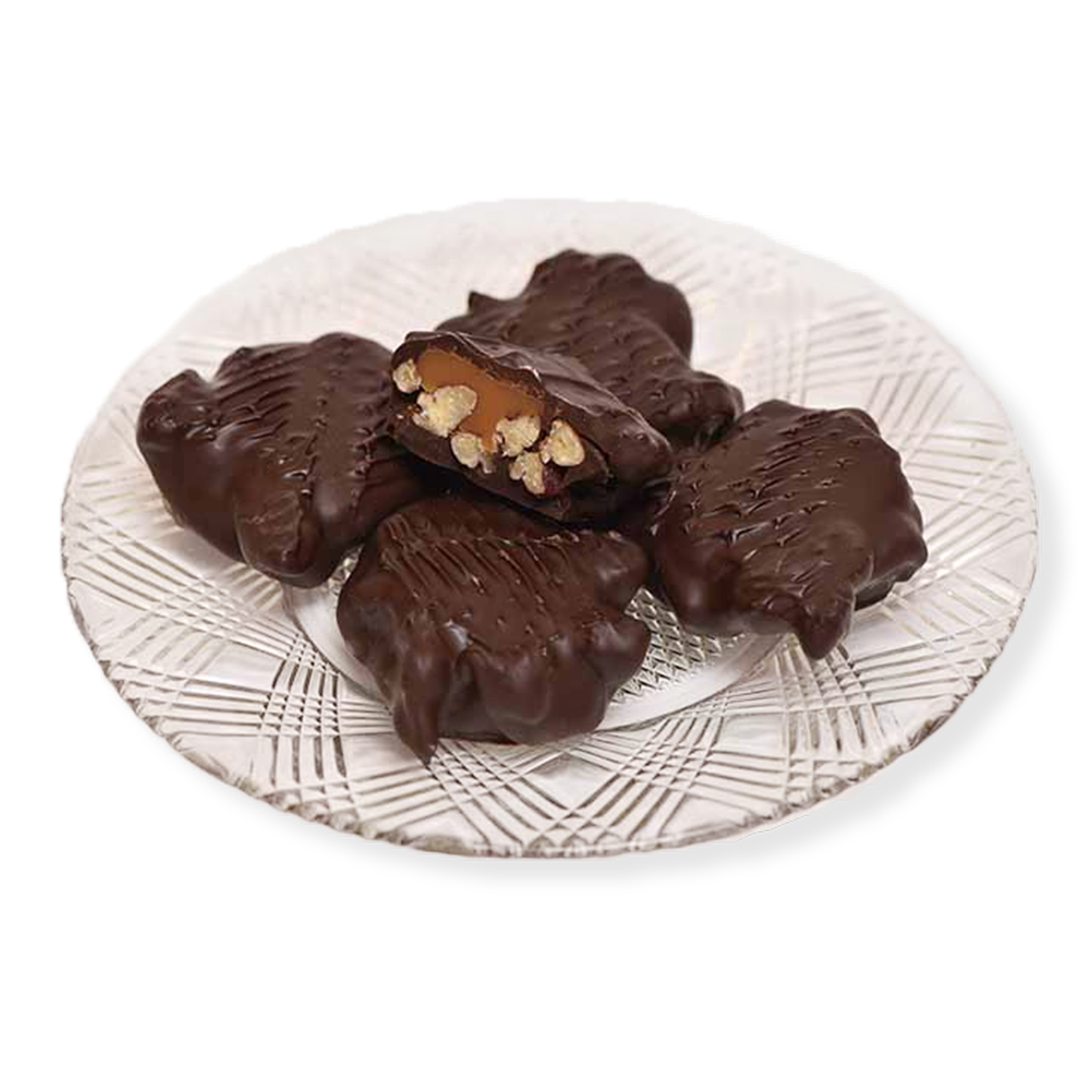 Dark Chocolate Pecan Caramel Clusters (Half Pound Box)
