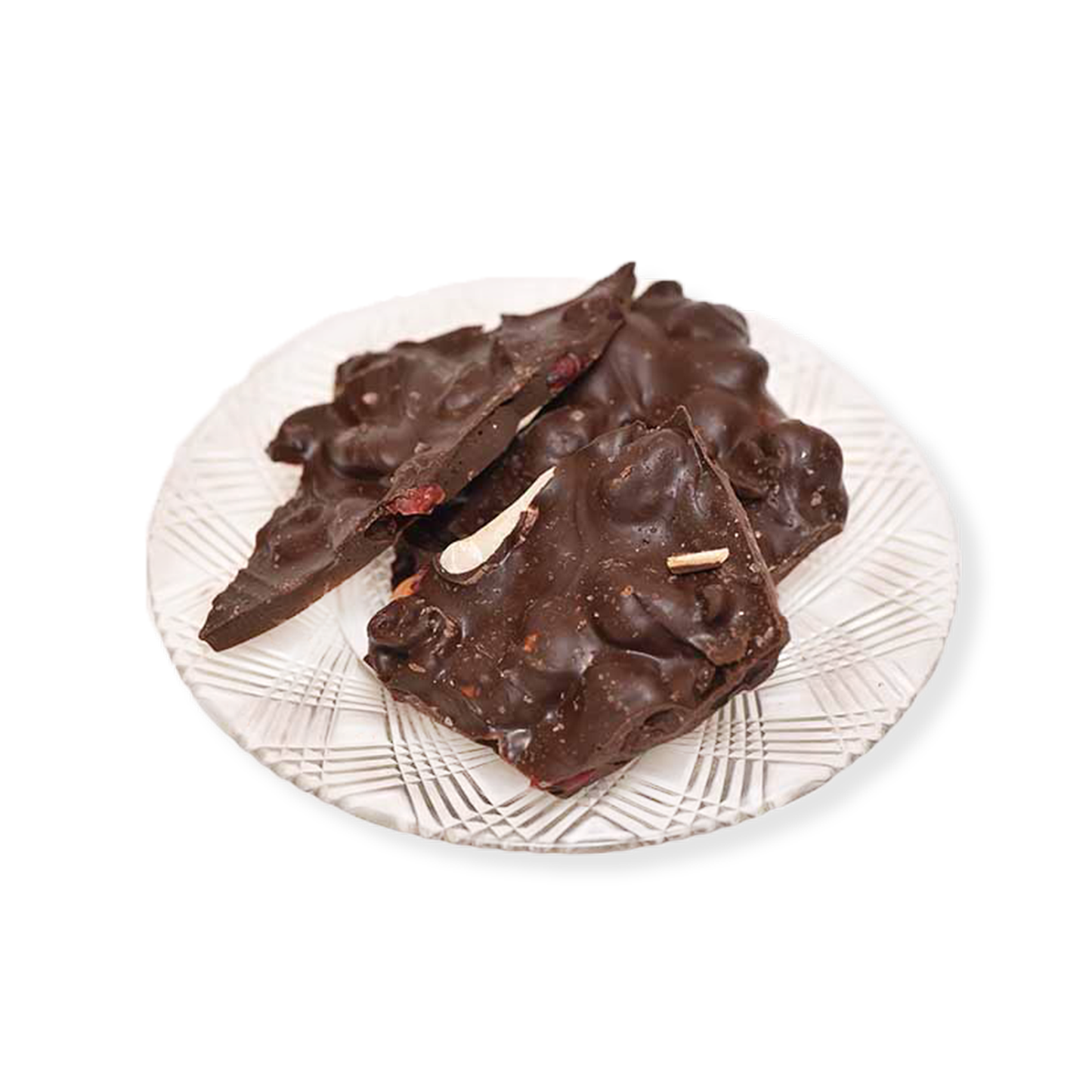 Dark Chocolate Salted Cranberry Nut Bark (Half Pound Box)