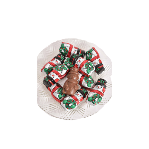 Milk Chocolate Foiled Snowmen- 4 oz bag
