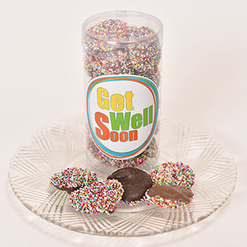 Milk/Dark Chocolate Non Pareils Favor Tube