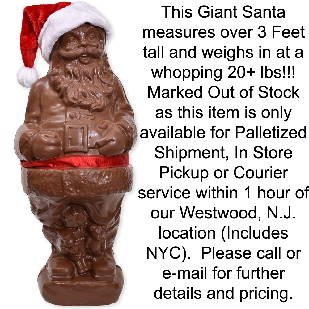 3' Milk Chocolate Giant Santa Model X-18 - Conrad's Confectionery