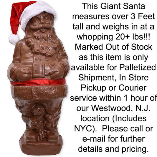 3' Milk Chocolate Giant Santa Model X-18 - Conrad's Confectionery