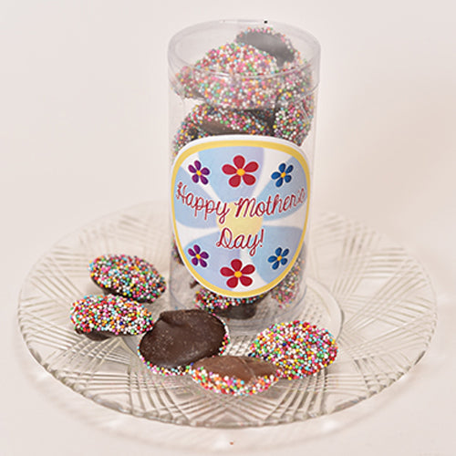Milk/Dark Chocolate Non Pareils Favor Tube