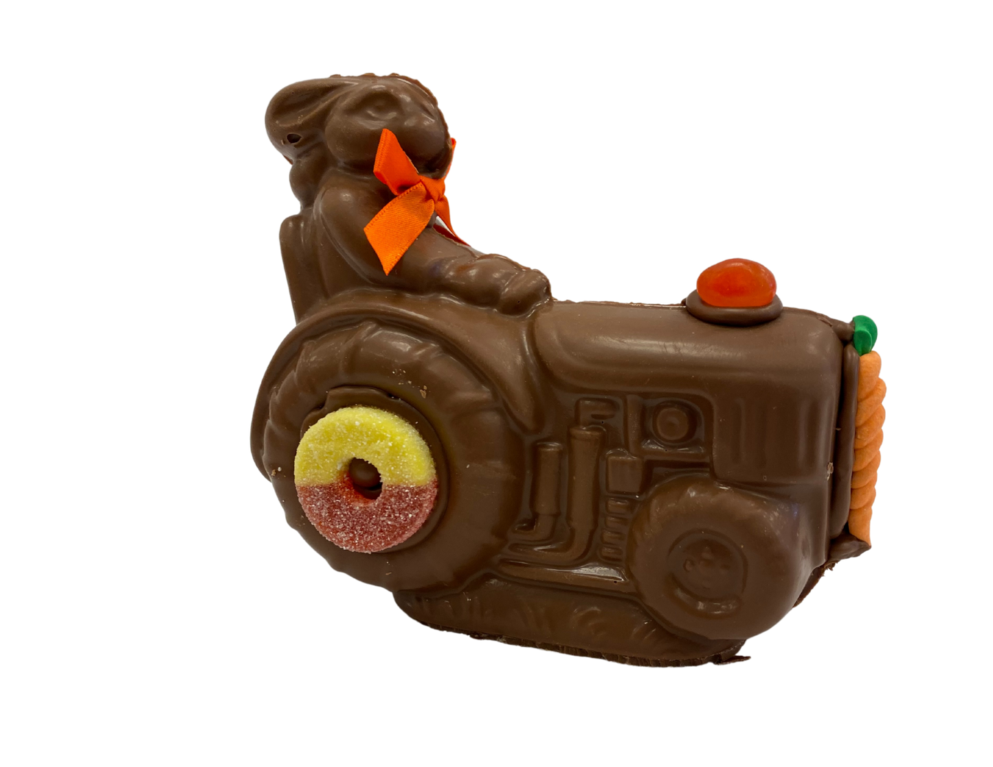 6" Milk Chocolate Easter Bunny #13- "Tractor Bunny"