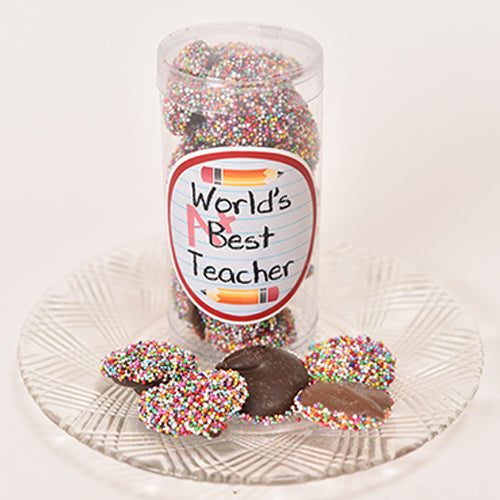 Milk/Dark Chocolate Non Pareils Favor Tube