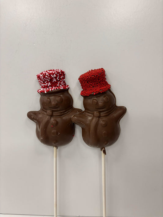 Milk Chocolate Snowman Pop