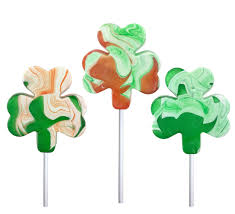 Swirl Shamrock Hard Candy Lollipop