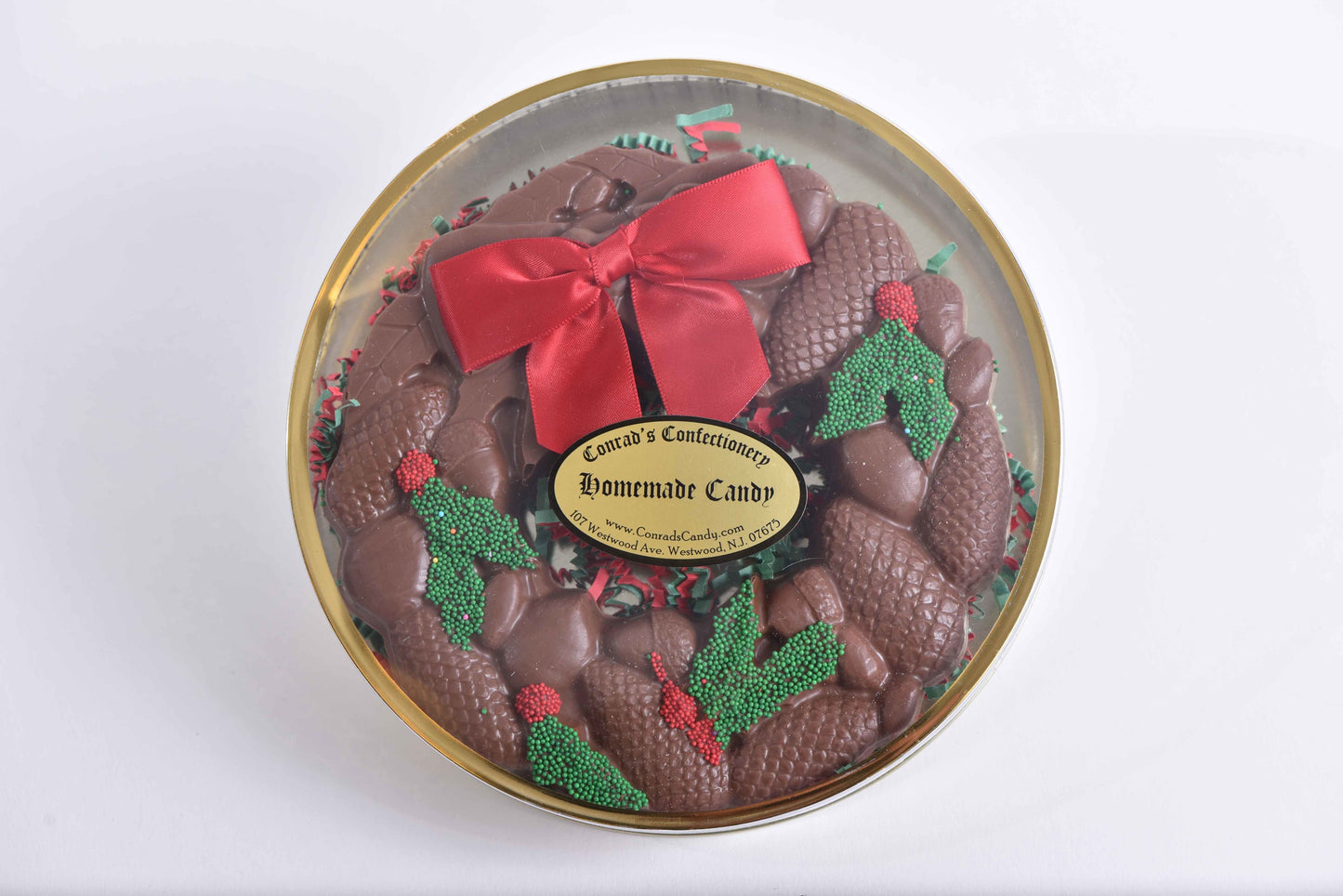 6" Milk Chocolate Wreath - Conrad's Confectionery