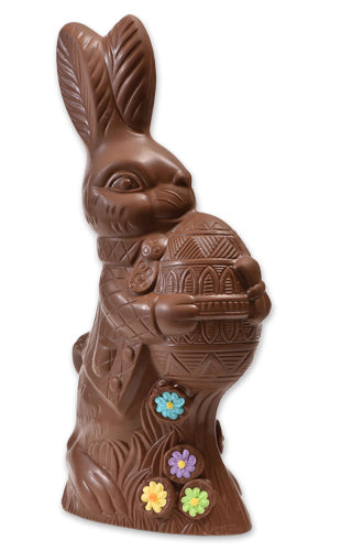Milk Chocolate Easter Bunny # 47 - "Large Bunny Holding Egg" - Conrad's Confectionery