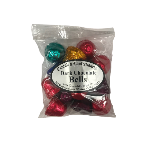 Dark Chocolate Foiled Bells- 4 oz bag