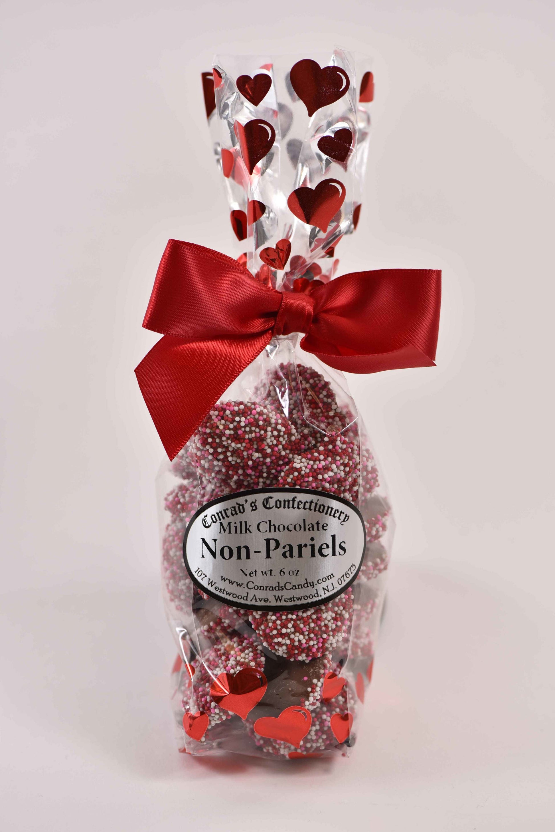 6 oz Milk Chocolate Valentine's Day Non-Pareils - Conrad's Confectionery
