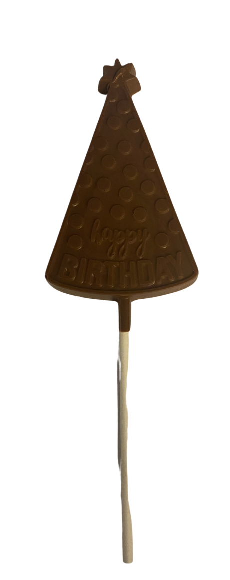 Milk Chocolate Birthday Hat Lollipop