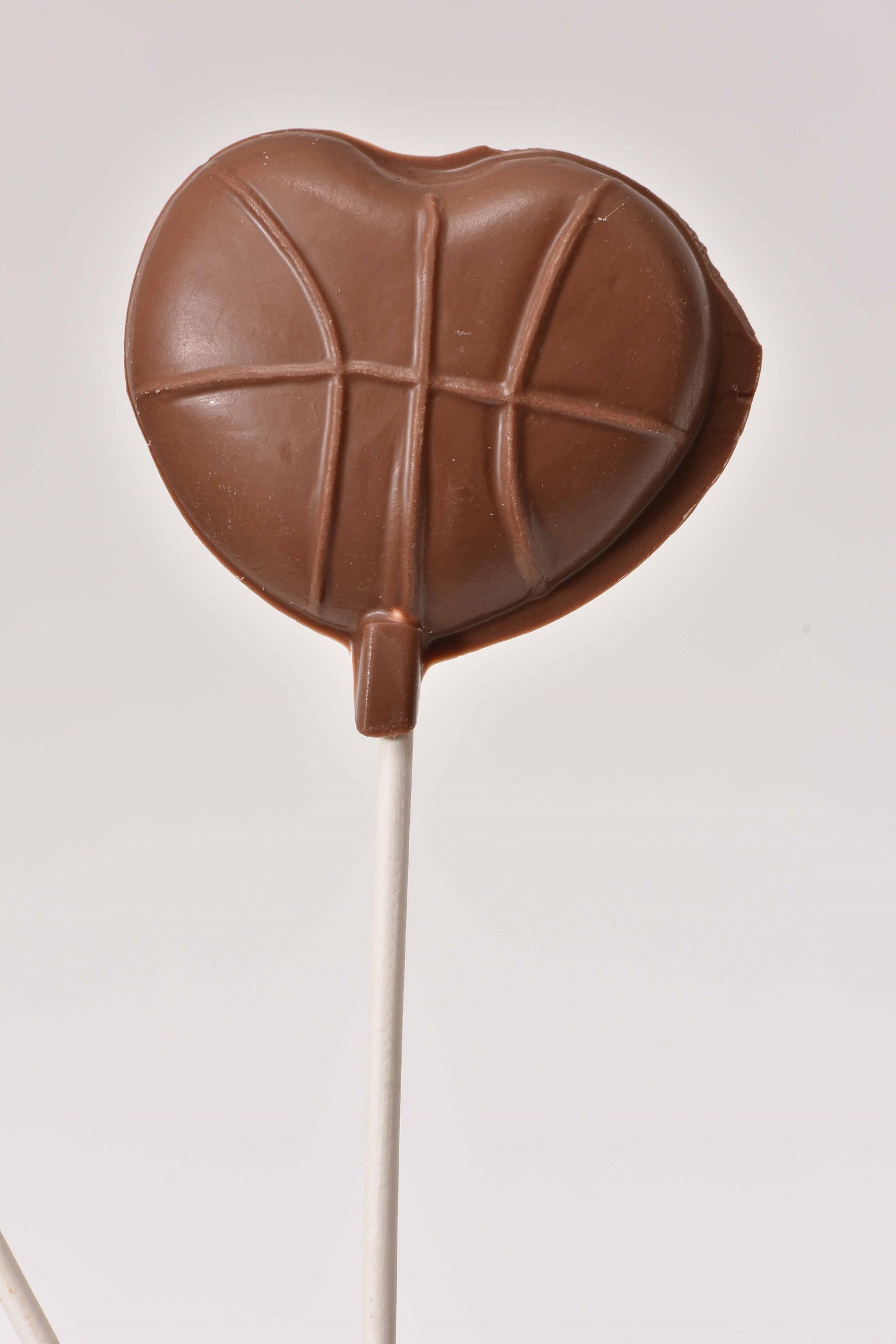 Milk Chocolate Basketball Heart Lollipop