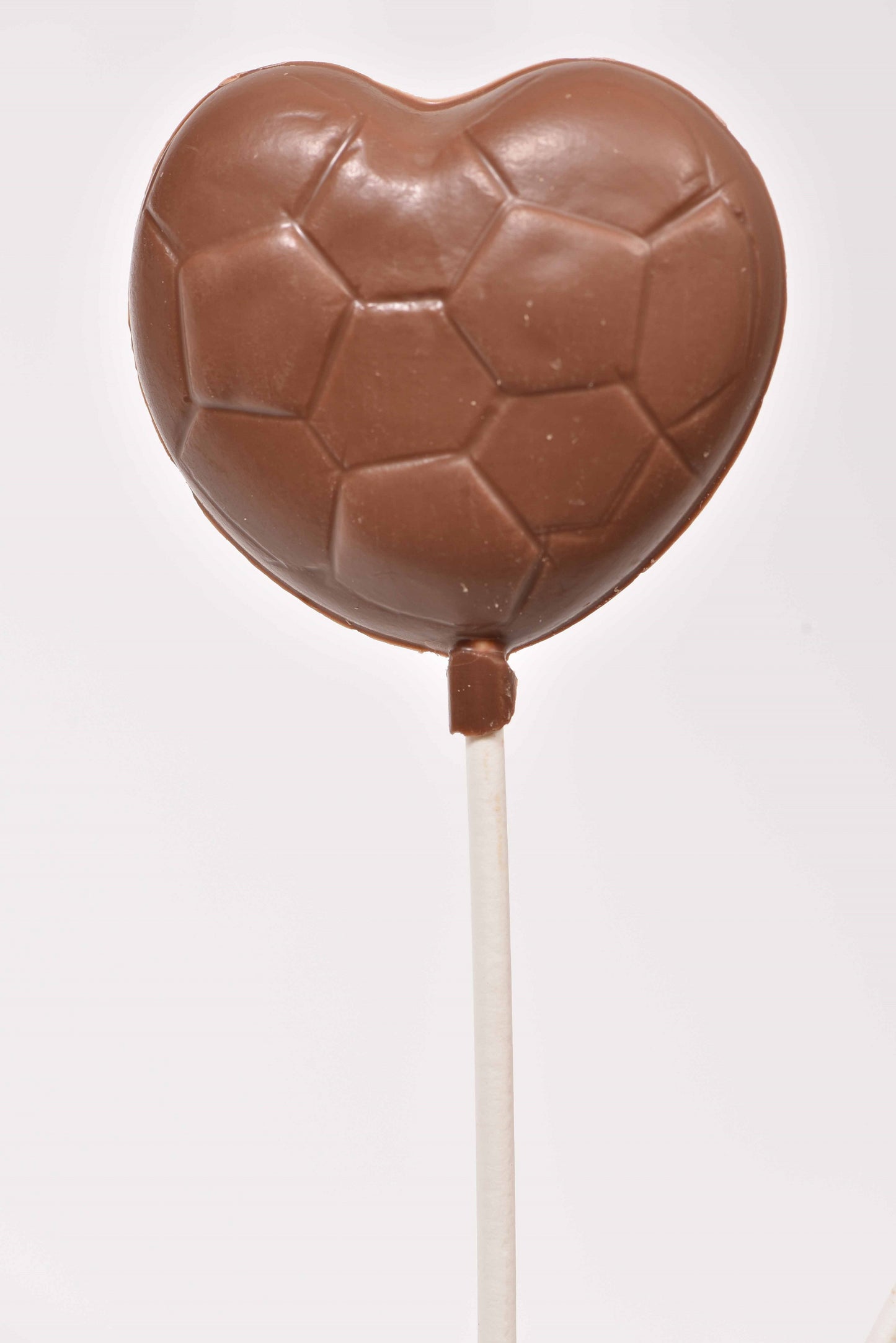 Milk Chocolate Soccer Heart Lollipop