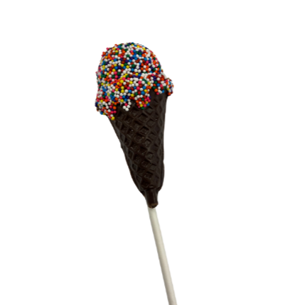 Dark Chocolate Ice Cream Cone Lollipop