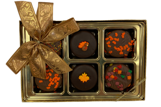 Fall themed Chocolate Covered Oreo Box (6 Pack)
