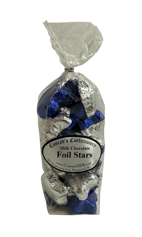Milk Chocolate Foil Stars- 8 oz bag