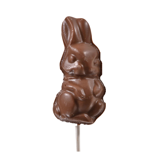 Milk Chocolate Squatting Bunny Lollipop