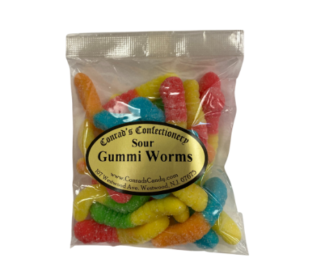 Sour Gummi Worms- 4 oz bag