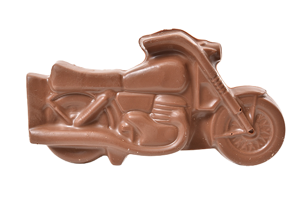 Milk Chocolate Flat Motorcycle (Solid)