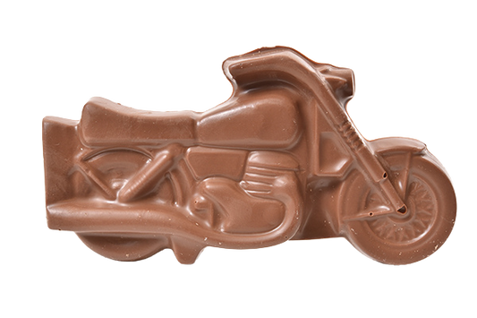 Milk Chocolate Flat Motorcycle (Solid)