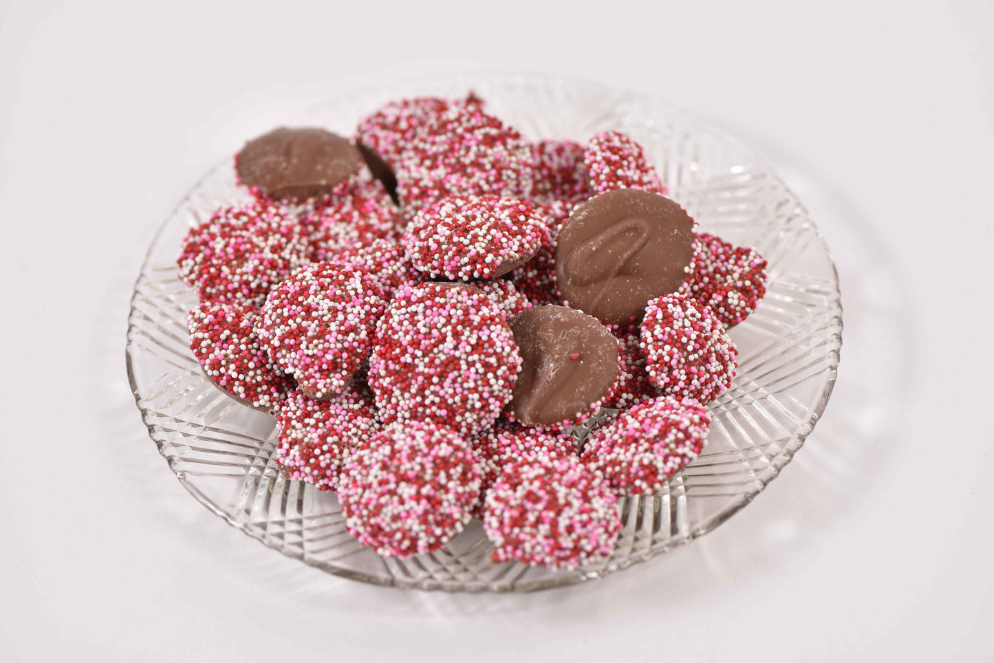 12 oz Milk Chocolate Valentine's Day Non-Pareils - Conrad's Confectionery