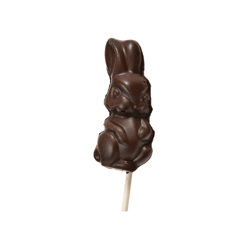 Dark Chocolate Squatting Bunny Lollipop