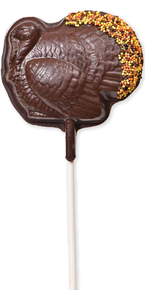 Dark Chocolate Deco Tail Turkey Pop - Conrad's Confectionery