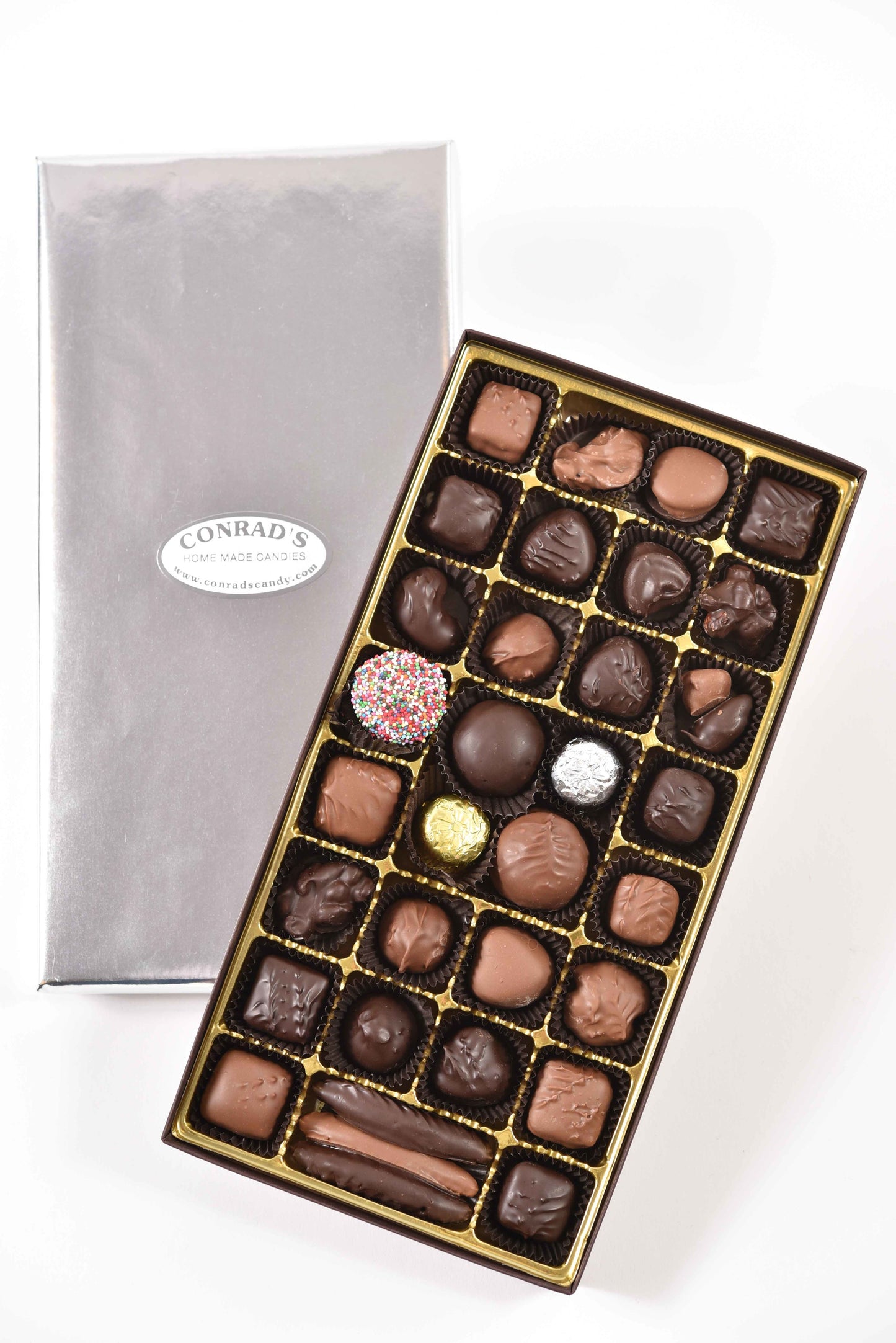 2 Tier Medium Assorted Gift Box w/ Non-Pariel box - Conrad's Confectionery