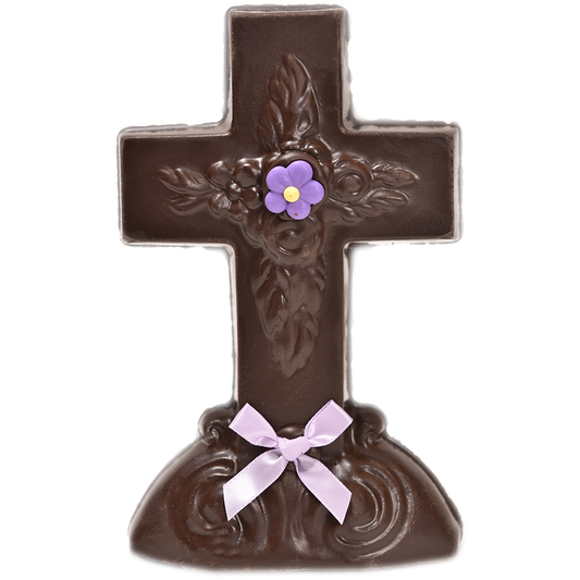 7.5" Dark Chocolate Easter Novelty # 93- "Cross"