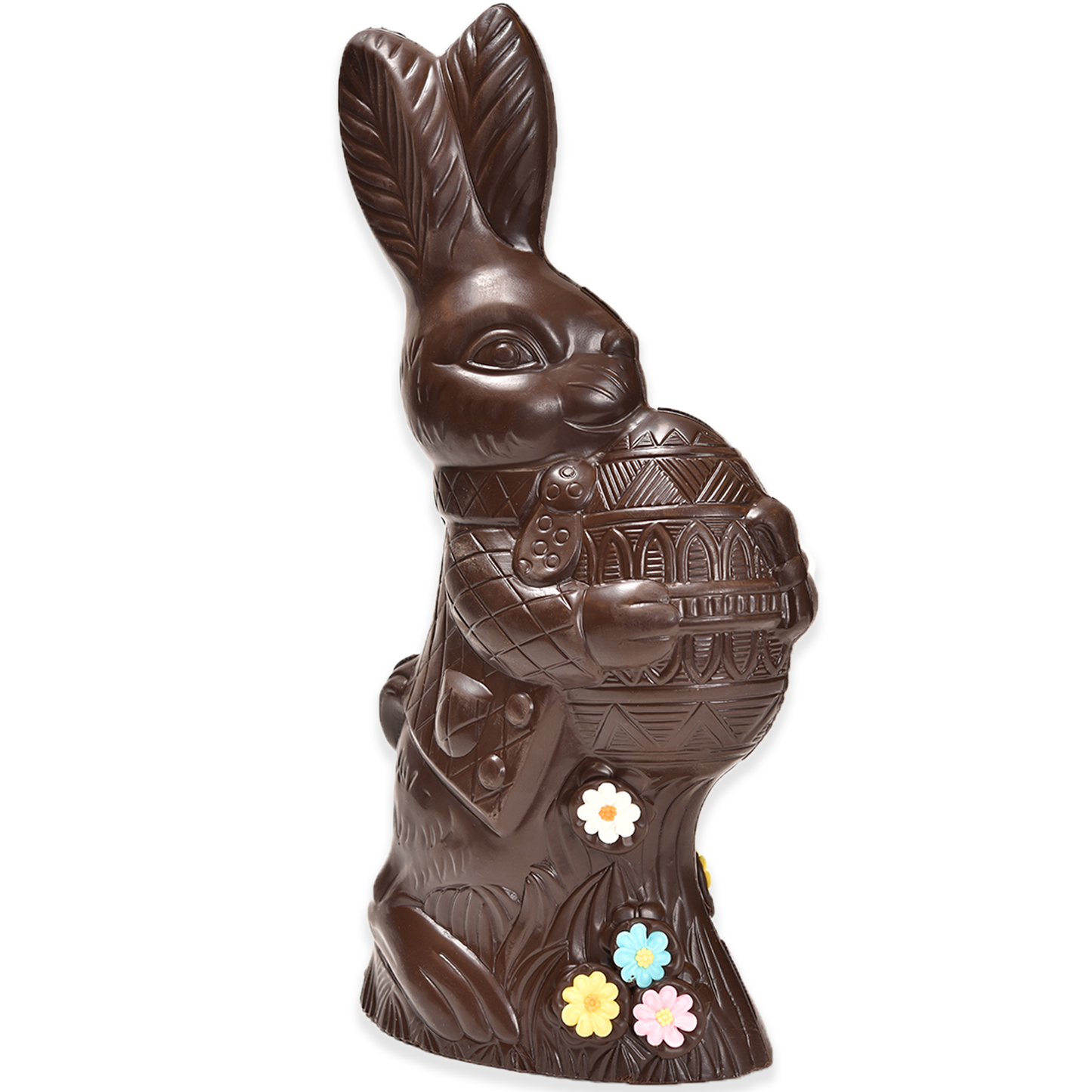 16" Dark Chocolate Easter Bunny # 101 - "Large Bunny Holding Egg"
